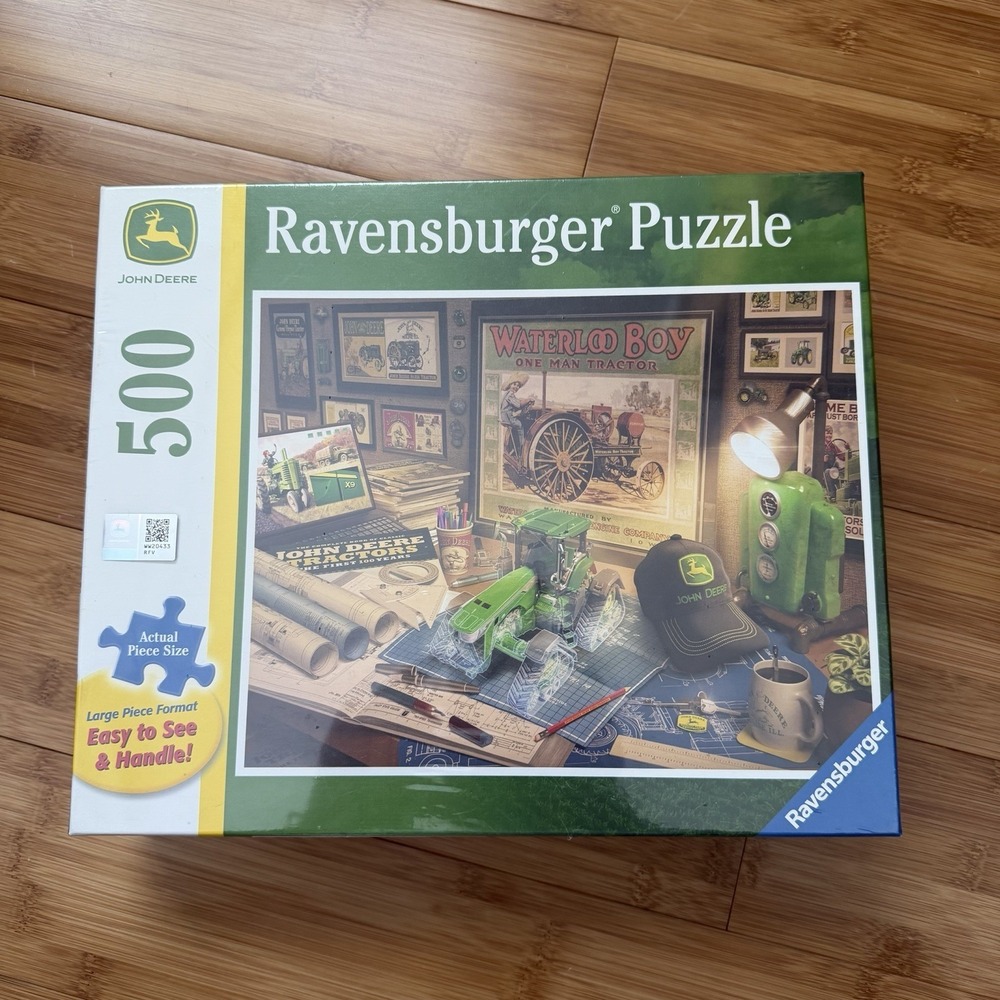 Ravensburger John Deere Puzzle‎ 500 Pc Large Piece Farm Tractor Collector Gift